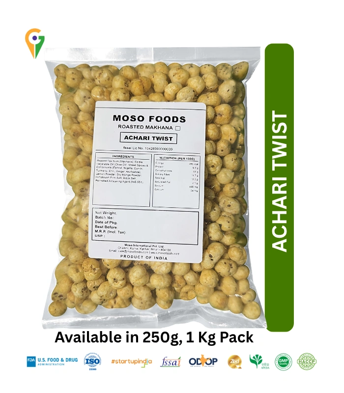 Achari Twist Roasted & Flavoured Makhana (Bulk Roasted / OEM Pack)